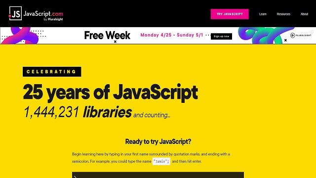 زبان برنامه نویسی جاوا اسکریپت Javascript